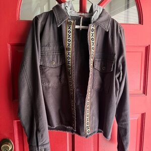 Free people weekend wanderer hoodie tribal distressed jacket Size Small